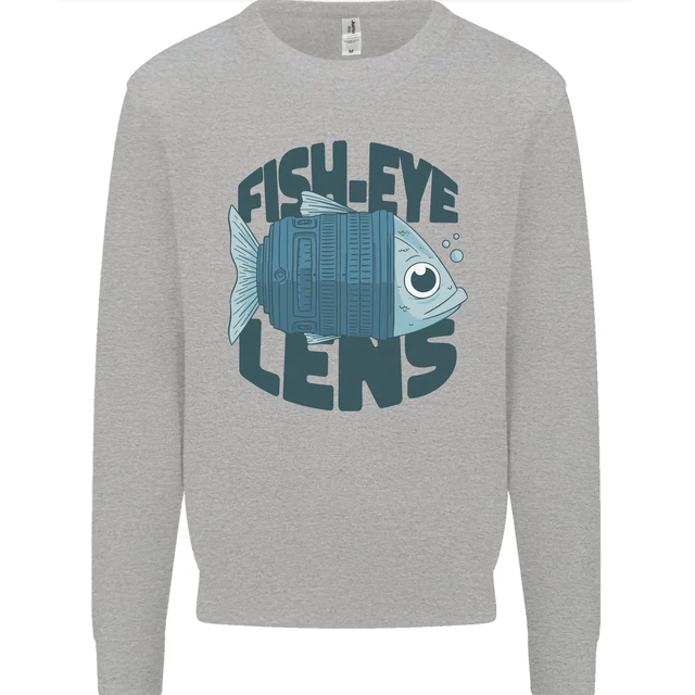 Felpa maglione con obiettivo Fisheye fotografia divertente fotografo bambini 2