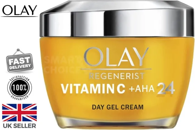 Olay Regenerist Vitamin C +AHA 24 Hydrate Brighten Even Day Gel Cream 50ml | New