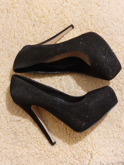 Escarpins Pailletés Rupert Sanderson Violet/noir – Pointure UK5.5/EU38.5 – Talon Très Haut – Neufs En Boîte