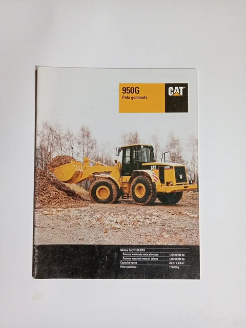Depliant Brochure Caterpillar 950G PALA GOMMATA GRUPPO MAIA