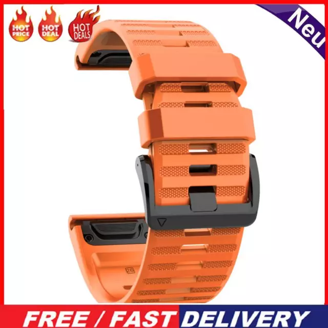 Silicone Band Strap for Fenix 6 5 Forerunner 935 Quatix 5 (Orange)