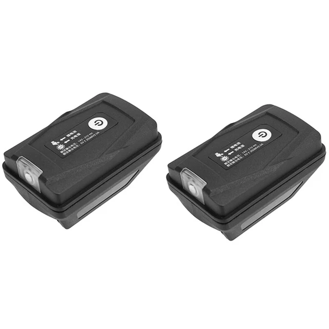 2X Adapter Light Lamp Flashlight Torch USB Mobile Phone for Worx Orange 4 P V2C6