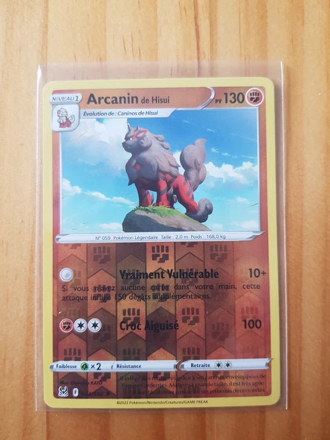 Carte pokémon Reverse Arcanin de Hisui neuve Origine Perdue 084/196 fr