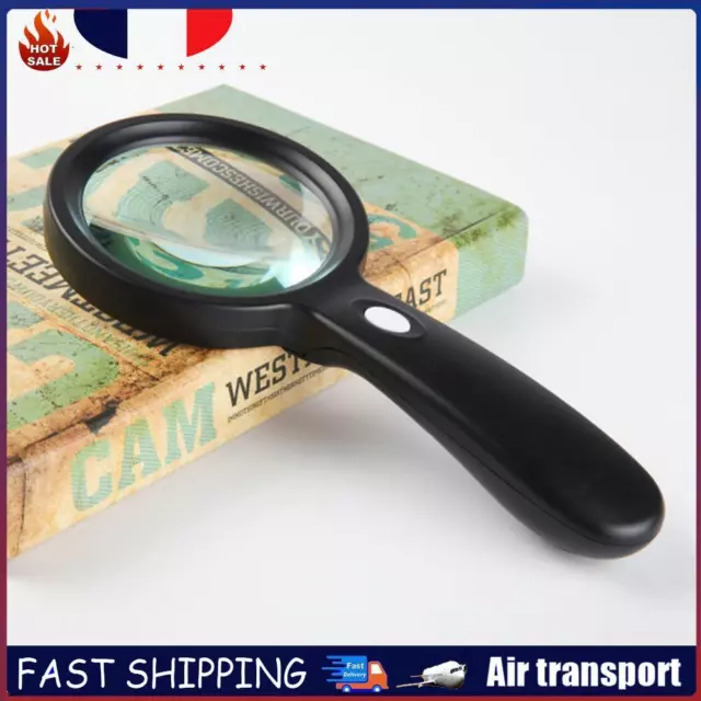 10X Lighted Magnifying Glass 12 LED Light Lighted Magnifier Portable for Reading