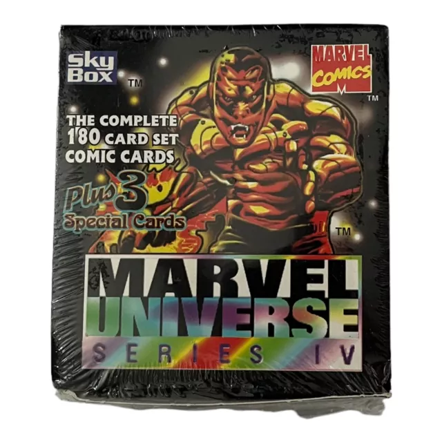 1993 Skybox Marvel Universe Series IV 180 Card Factory Set Sealed