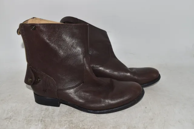 Frye Melissa Leather Ankle Boots Size Women's 12 Button Zip Back 76502 (8106K)