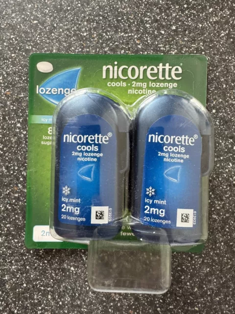 Nicorette Cools 4mg Lozenge - Icy Mint, Pack of 4 x 20