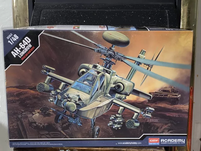 Academy AH-64D Apache Longbow Attack Helicopter Model Kit 12268 Scale 1:48