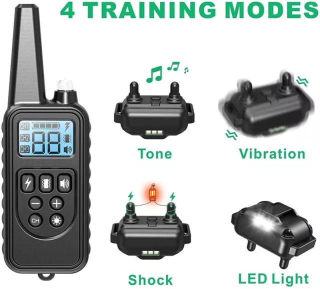 Dog Training Collar Rechargeable Pet Waterproof Electric Shock Collar C24253138