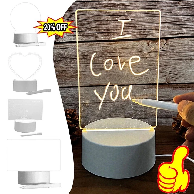 Lampe de tableau de bord créatif avec stylo gratuit pour l'écriture et le dess