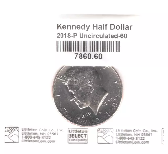2018 P - Kennedy Half Dollar - VERY VERY BRIGHT -  Uncirculated