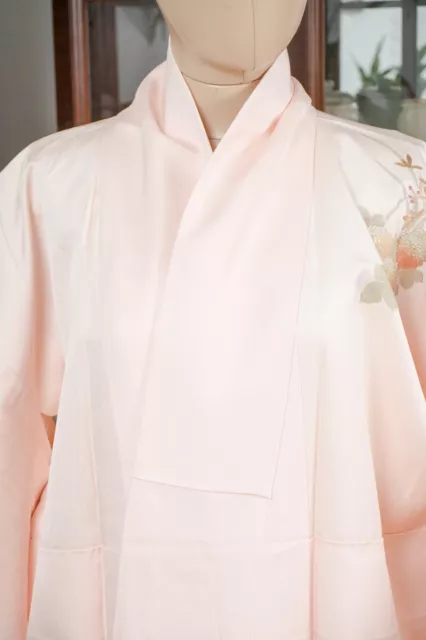 Dear Vanilla Japanese Silk Homongi Kimono Women's Authentic Japan Vintage Mint 3