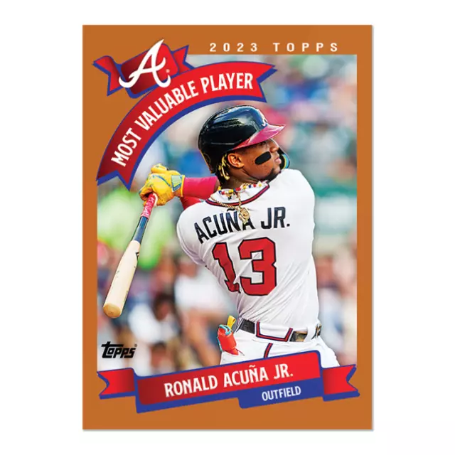 RONALD ACUNA JR MVP 2023 Throwback Thursday Card 143 2002 Topps