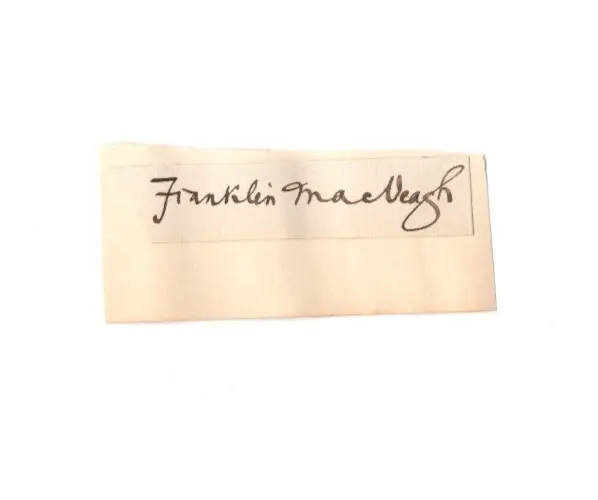 Franklin MacVeagh (1837–1934) Signed Clip Autographed / US Secretary of Treasury
