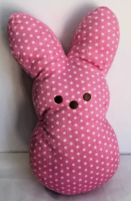 Just Born Peeps 9" Pink Polka Dot Bunny Rabbit Easter Stuffed Toy Plush Doll