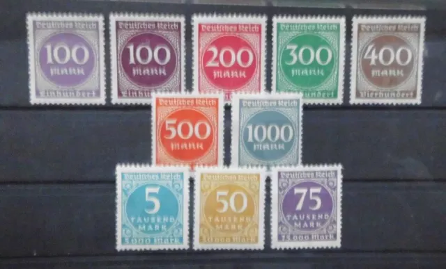 Germany🇩🇪 Deutsches Reich 1923 Neue Ziffernzeichnung Mi. 268 a,b - 276 postfr.