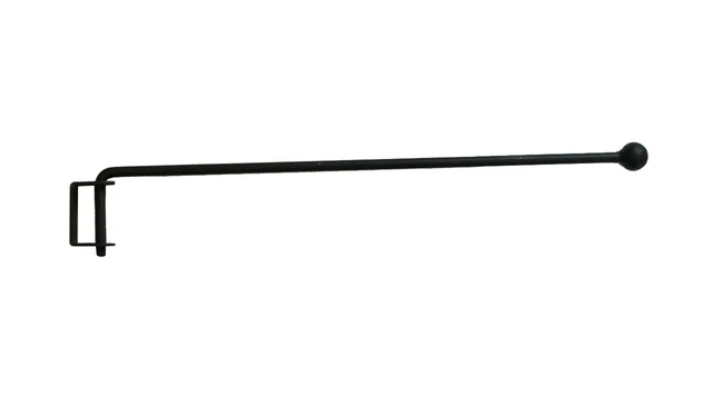 Wrought Iron Curtain Crane & Bracket Set of 2 Ball Finial 18" Long Rod Decor Bar