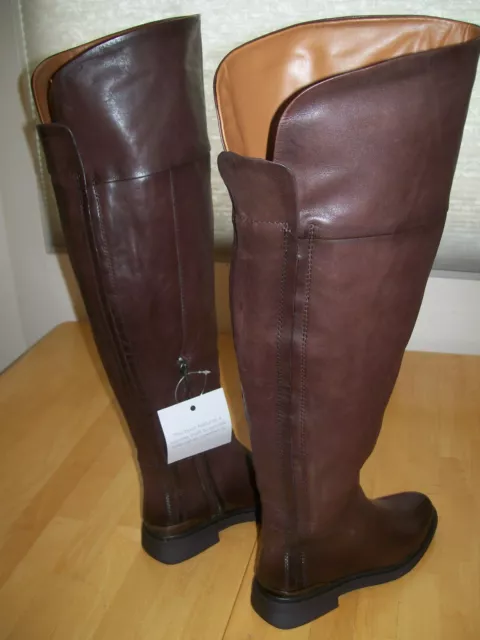 NWT's Franco Sarto *Battina* Brown Leather OTK Riding Boots Womens 7.5 WIDE CALF