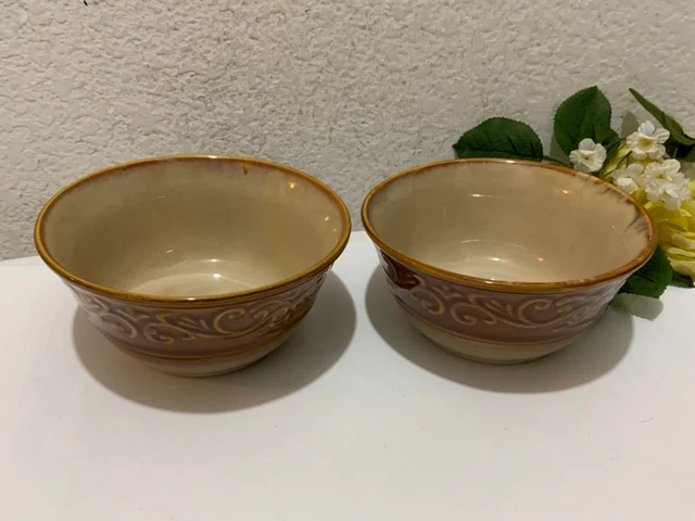 Better Homes and Gardens Embossed Scroll Soup Cereal Bowl 6 1/4” G6