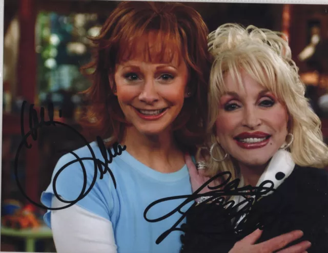 Reba & Dolly Parton Country Singers Autograph Hand Signed Photo W Coa, Actress!!