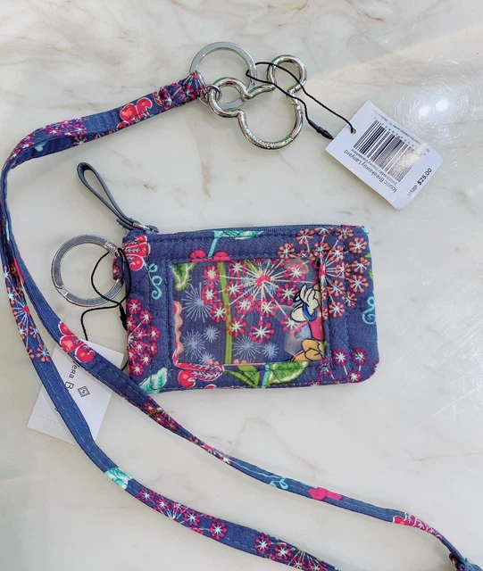 NWT Vera Bradley DISNEY Mickey & friends Dandelion Zip ID Case & Lanyard Set