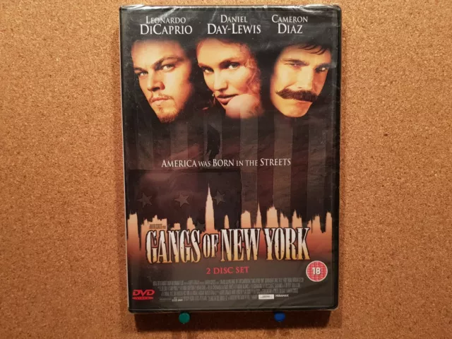 gangs of new york (dvd) 2002 lengthy drama, 2 disc set...new and sealed