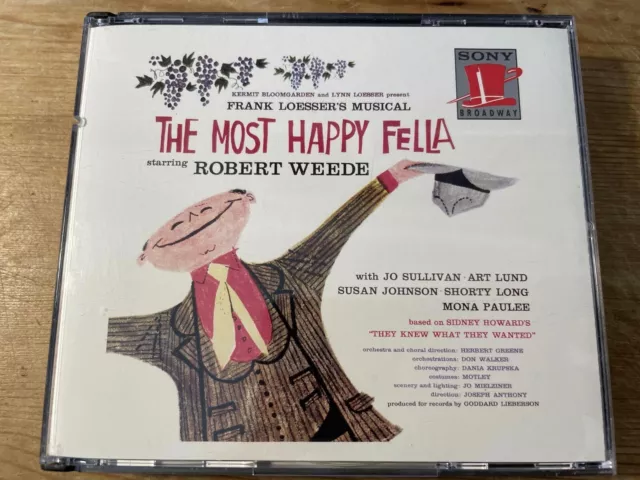 THE MOST HAPPY FELLA (Original Broadway Cast) OOP 1991 Sony Musical Show 2CD EX