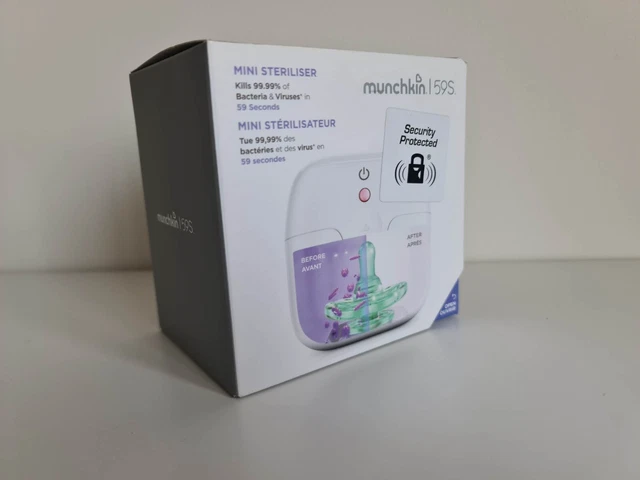Mini esterilizador portátil Munchkin 59S desinfectante UV | Salud y seguridad infantil