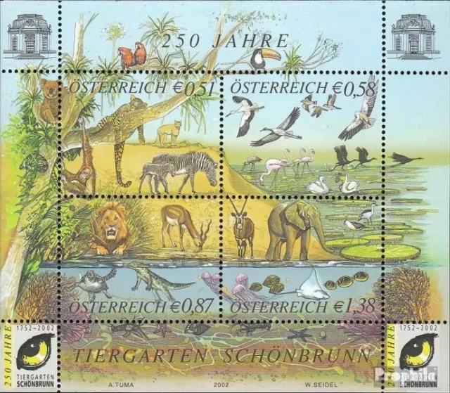 Autriche Bloc 16 (édition complète) neuf 2002 tiergarten schönbrunn