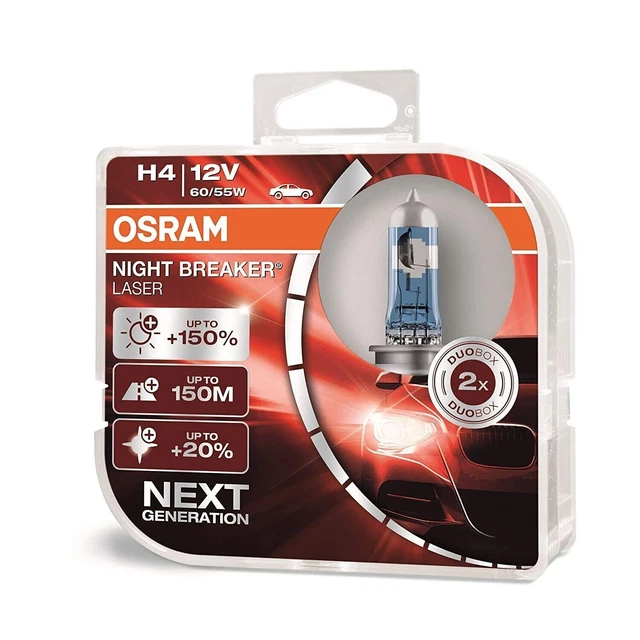 Osram H1 Night Breaker Laser Duo Box HCB Next GEN 55 W, 12 V, 2 Ampoules de...