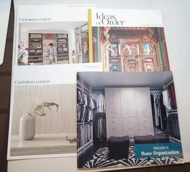Closet Organization Booklets Guidelines Ideas Designs Lot of 4 Pcs