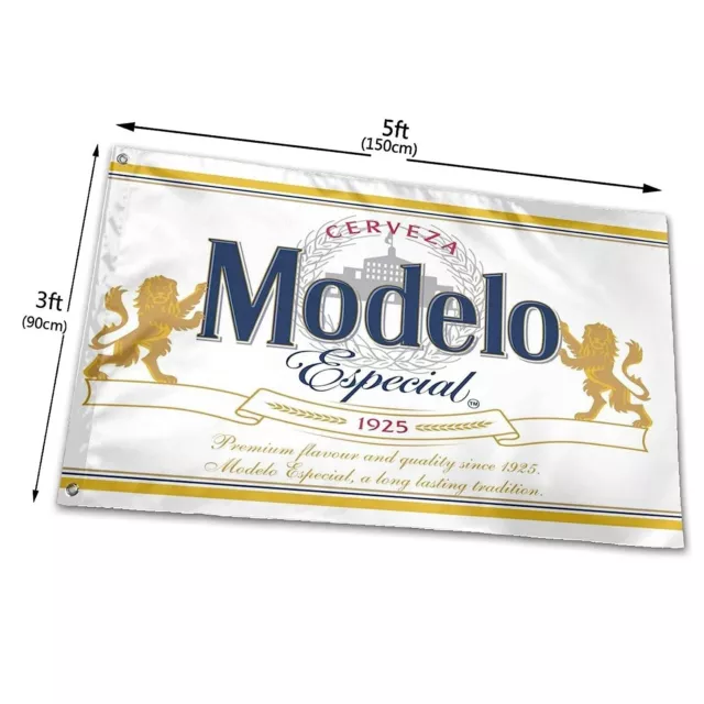 Modelo Flag (3x5 ft) Cerveza Beer Especial Mexico Bar Mancave Banner