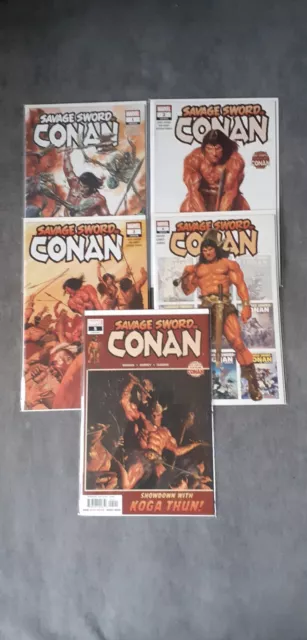 Marvel,Savage Sword Of Conan,#1-5Key Issue's,(2019)Pre-owned,Cond-VG,NM