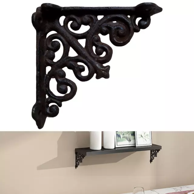 Cast Iron Wall Shelf Bracket Shelving Bracket Support Hardware Reinforced