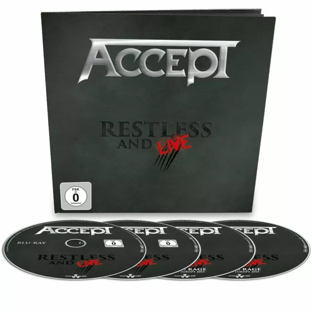 Accept - Restless And Live (2017) Earbook - Blu-ray + DVD + 2 CDs - Neuware ovp