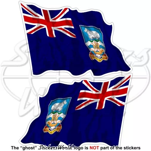 FALKLAND ISLANDS Flying Flag Islas Malvinas UK FALKLANDS 12cm Stickers Decals x2