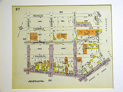 Brooklyn Map 1929 Matted SCHOLES MESEROLE STEWART SENECA PURDY JOHNSON GARDNER 4