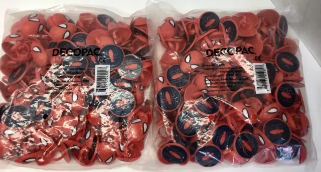 NIP DecoPac Spiderman Spider & Mask Birthday Cupcake Rings 144 X 2  ct Bulk