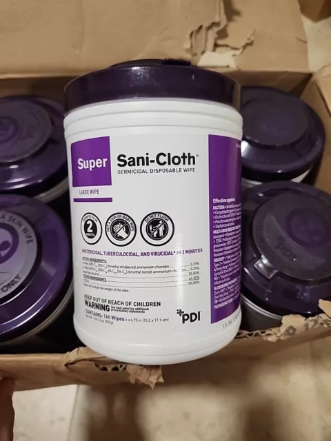 PDI Super Sani-cloth Large Wipes Q55172 (Box Of 12)
