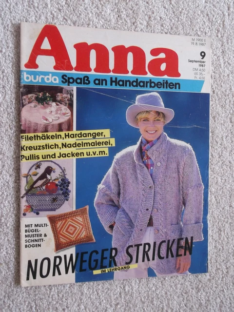 Anna; Burda - Spass an Handarbeiten; Heft 12/1987; Kunststricken u.a.