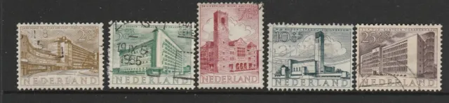 NETHERLAND - 1955 CULTURAL & SOCIAL RELIEF Fund set of 5 used - Architecture