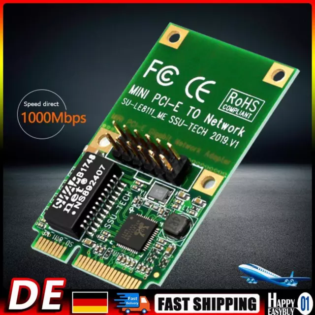 SSU LE8111-ME MINI PCI-E Realtek RJ45 Gigabit Wired Network Card for Desktop Hot