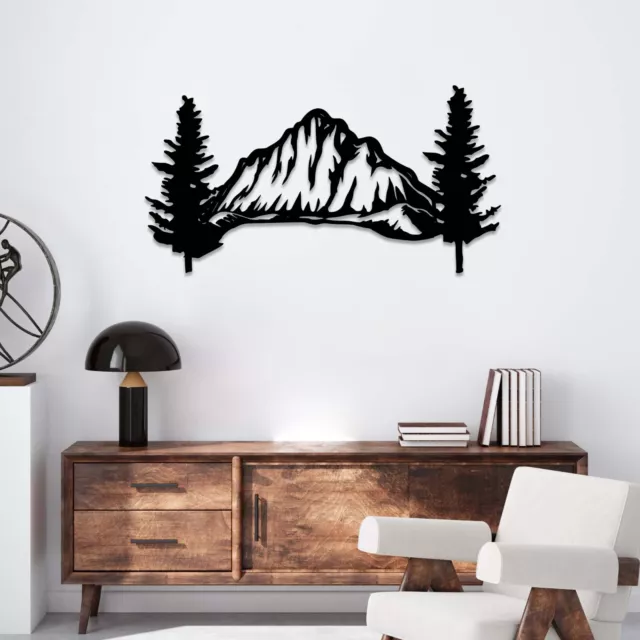 Wall Art Home Decor Metal Acrylic 3D Silhouette Poster USA Acadia  Mountain