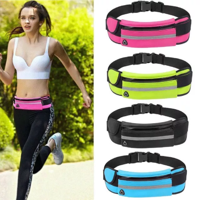 Waterproof Running Bum Bag Fanny Pack Waist Belt Money Wallet Zip Pouch Sports