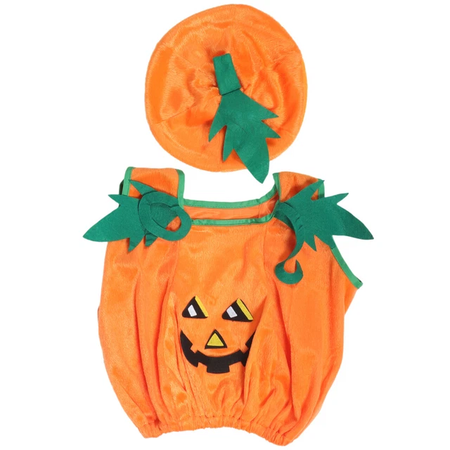 1 set costume zucca cosplay abbigliamento festa abbigliamento cappello zucca per