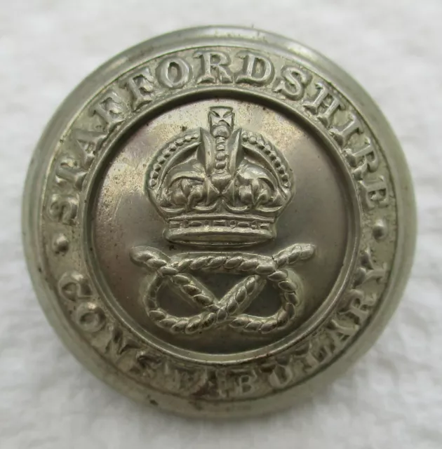 OBSOLETE British:"STAFFORDSHIRE CONSTABULARY BUTTON" (Large, 25mm, 1930s-1940s)