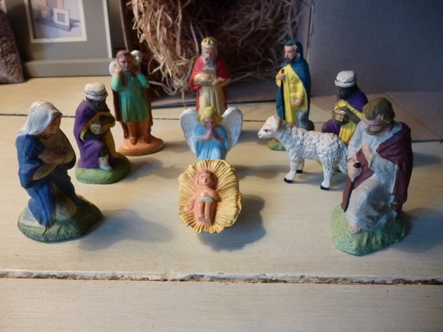 Ancien Santon De Crèche Devineau – Taille 2, Personnage Vieillard