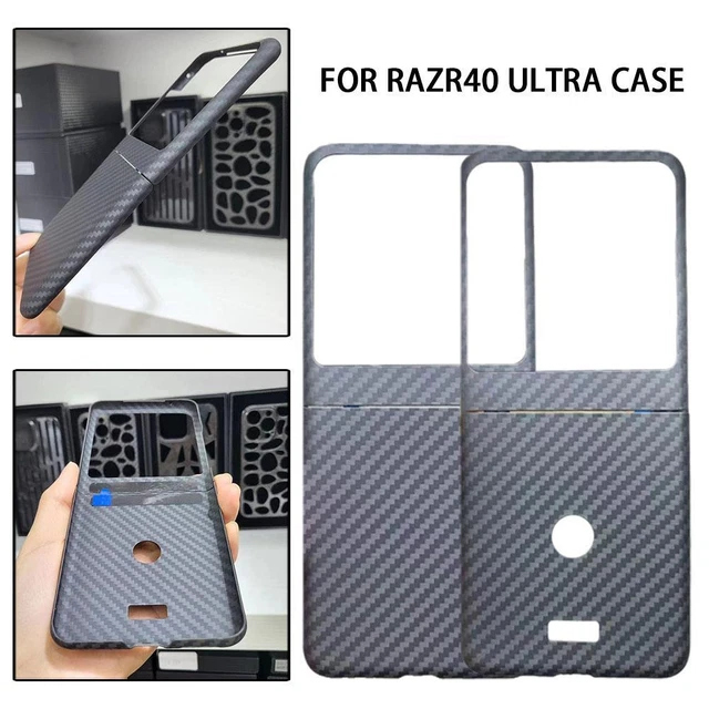 1* Genuine Carbon Fiber Aramid Case for Moto Razr 40 Ultra Matte Hard Back Cover
