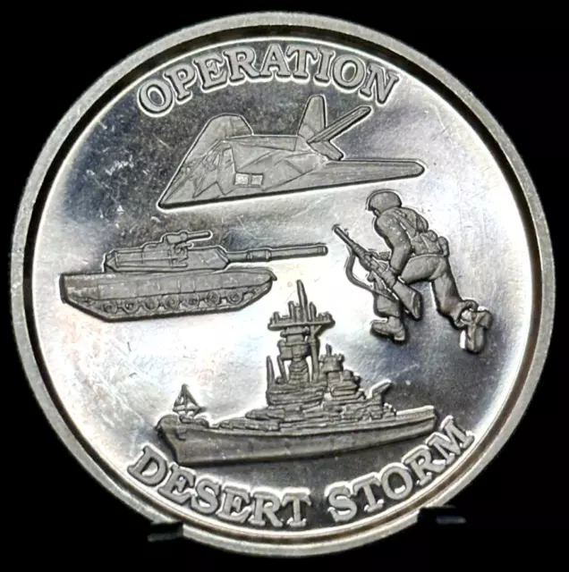 Silver 1 Oz 999 Round - Operation Desert Storm