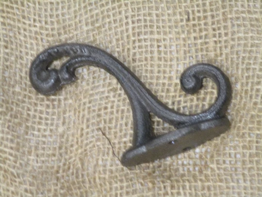 Cast Iron Rustic Victorian Style Coat Hooks Hook Rack Hall Tree Vintage Look 2